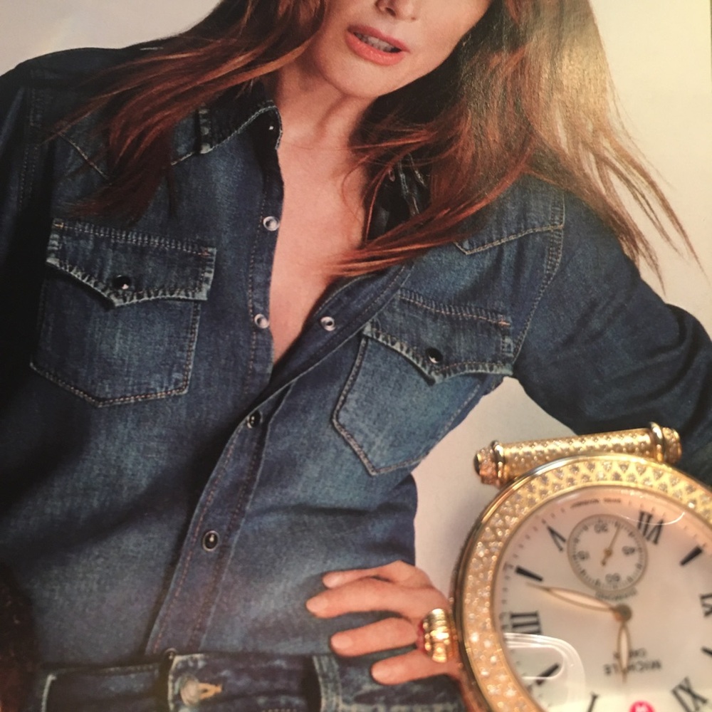 Michele Gold Plate with 1.6 C diamonds and Leopard Women's leathers band Watch - Picture 8 of 12